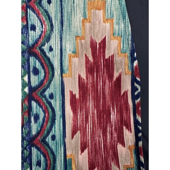 Faz N Denz Womens Southwestern Vest Skirt Set‎ Large Made in USA Cotton Aztec - Picture 10 of 14